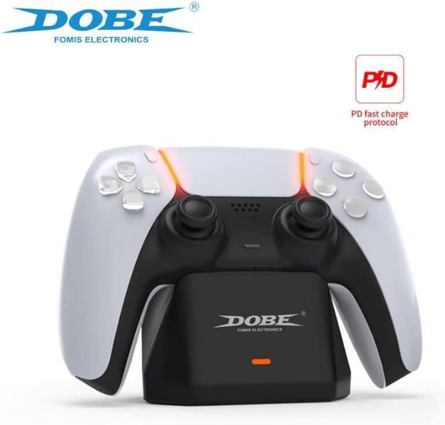 Зарядна станція DOBE TP5-0586 для геймпаду DualSense (PS5) з LED індикатором (Type-C/Black) 0980 фото