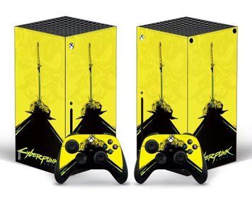 Комплект вінілових наліпок Honson (CyberPunk 2077) для ігрової приставки Xbox Series X та двох геймпадів 1039 фото