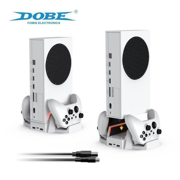 Багатофункціональна зарядна станція DOBE TYX-0663 з охолодженням + 2 акумулятори (800 mAh x2) для XBOX Series S з LED-індикацією 0989 фото