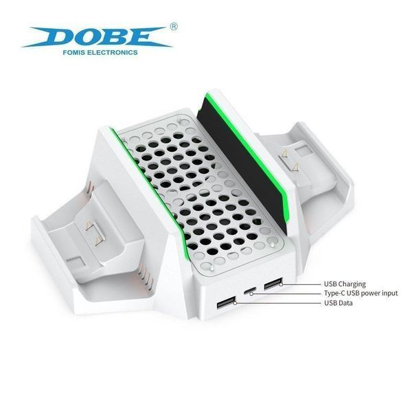 Багатофункціональна зарядна станція DOBE TYX-0663 з охолодженням + 2 акумулятори (800 mAh x2) для XBOX Series S з LED-індикацією 0989 фото