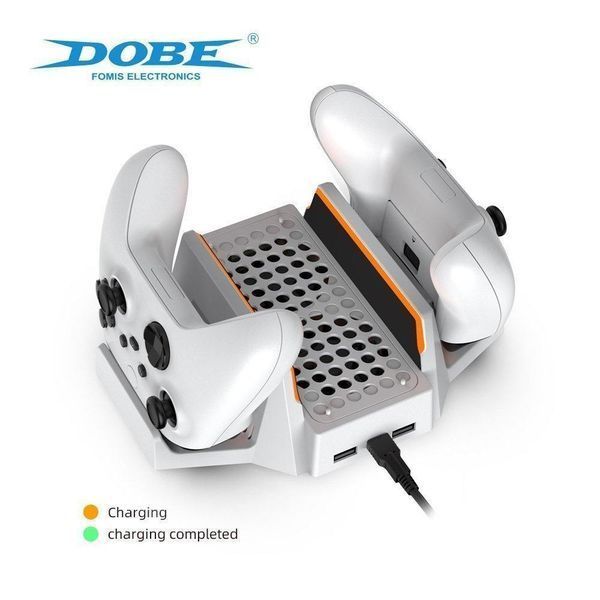 Багатофункціональна зарядна станція DOBE TYX-0663 з охолодженням + 2 акумулятори (800 mAh x2) для XBOX Series S з LED-індикацією 0989 фото
