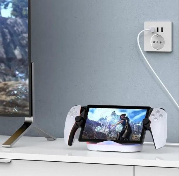Зарядна станція iPega PG-P5P02 для PlayStation Portal з LED-індикацією (White) 1089 фото