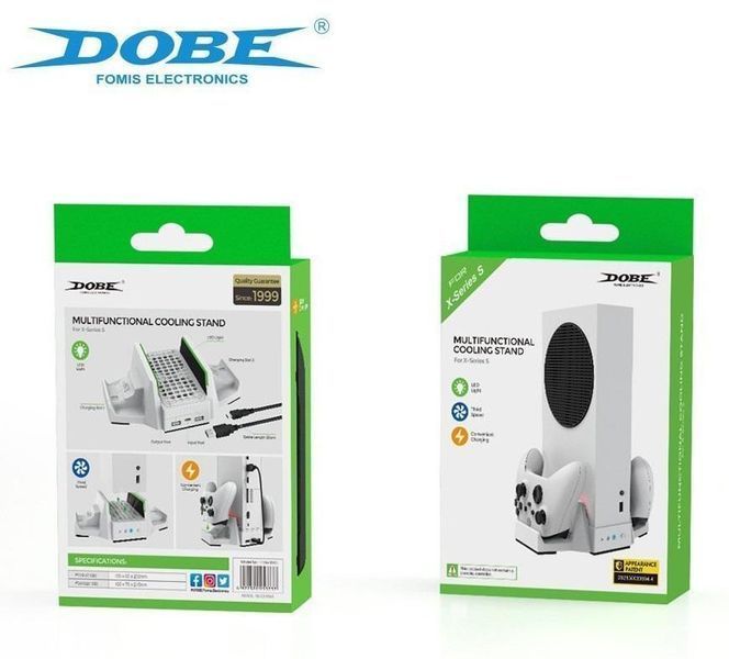 Багатофункціональна зарядна станція DOBE TYX-0663 з охолодженням + 2 акумулятори (800 mAh x2) для XBOX Series S з LED-індикацією 0989 фото