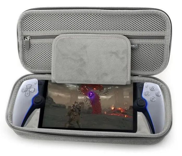 Жорсткий захисний кейс чохол DOBE для ігрової консолі Sony PlayStation Portal PS5 (Grey) 0943 фото