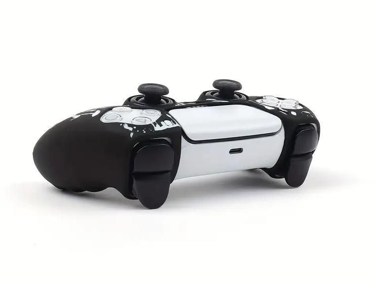 Якісний захисний силіконовий чохол Death Stranding (Black/White) для геймпаду Sony DualSense PS5 + накладки на стіки 1300 фото