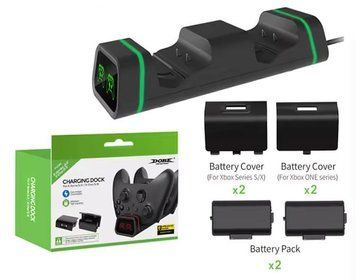 Зарядна станція DOBE TYX-19006X + 2 акумулятори (800 mAh x2) з LED-індикацією для геймпадів Xbox Series S|X / One S|X (428993975) 0990 фото