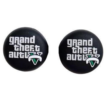 Силіконові накладки на стіки GTA 5 (Black) для геймпадів Sony DualShock PS4 / DualSense PS5 / Xbox Series|One (2шт.) 1140 фото