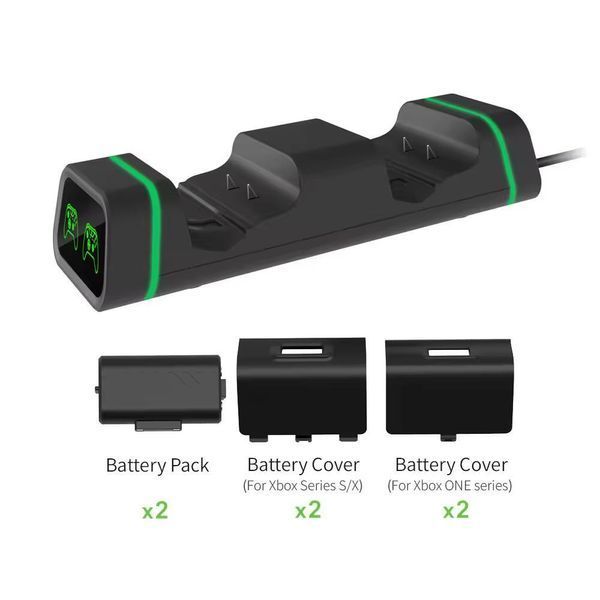 Зарядная станция DOBE TYX-19006X + 2 аккумулятора (800 mAh x2) с LED-индикацией для геймпадов Xbox Series S|X 0990 фото
