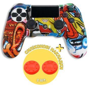 Защитный силиконовый чехол Color No 8 для геймпада Sony DualShock 4 (PS4) + в подарок накладки на стики 1442 фото