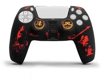 Захисний силіконовий чохол Black Myth WuKong (Black/Red) для геймпаду Sony DualSense (PS5) + накладки на стіки 1244 фото