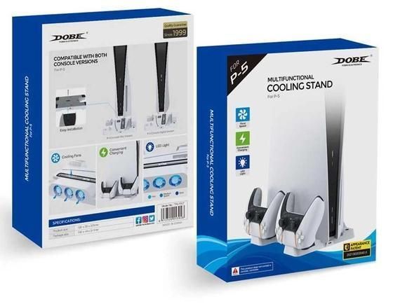 Многофункциональная зарядная станция DOBE TP5-1507 с охлаждением для Sony PlayStation 5 Blu-ray/Digital 0992 фото