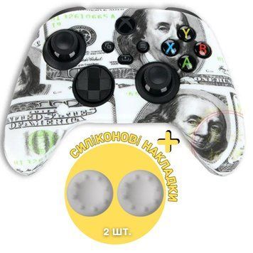 Защитный силиконовый чехол Dollars для геймпада Xbox Series X|S + в подарок накладки на стики 0906 фото