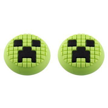 Силіконові накладки на стіки Minecraft Creeper для Nintendo Switch (2шт.) 0857 фото