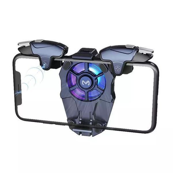 Комплект MEMO AK03 (Black): ігрові тригери з технологією Air Mappping + автономний RGB кулер охолодження для телефону (400 mAh) + 1196 фото