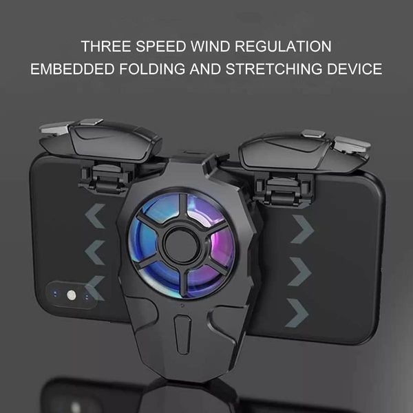 Комплект MEMO AK03 (Black): ігрові тригери з технологією Air Mappping + автономний RGB кулер охолодження для телефону (400 mAh) + 1196 фото