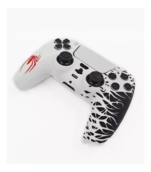 Якісний захисний силіконовий чохол Marvel`s Spider-Man 2 (White) для геймпаду Sony DualSense PS5 + накладки на стіки 1319 фото