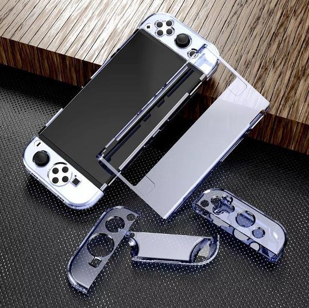 Чехол накладка Transparent Blue для Nintendo Switch OLED 1248 фото