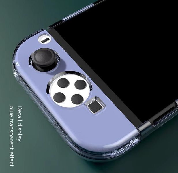 Чехол накладка Transparent Blue для Nintendo Switch OLED 1248 фото
