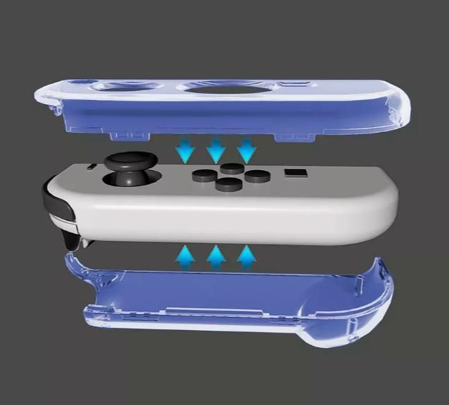 Чехол накладка Transparent Blue для Nintendo Switch OLED 1248 фото
