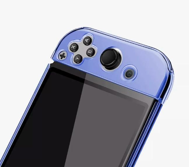 Чехол накладка Transparent Blue для Nintendo Switch OLED 1248 фото