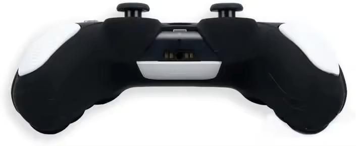 Качественный защитный силиконовый чехол Rubber Protective (Black/White) для геймпада DualSense Sony 1046 фото