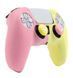 Защитный силиконовый чехол Pink/Yellow для геймпада Sony DualSense (PS5) + в подарок накладки на стики "Лапки" 1434 фото 3
