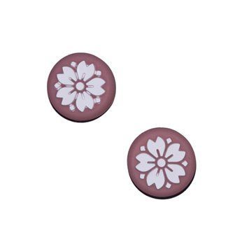 Силіконові накладки на стіки White Flower для Nintendo Switch (2шт.) 0673 фото