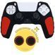 Якісний захисний силіконовий чохол Rubber Protective (Black/White) для геймпада DualSense Sony PlayStation 5 (PS5) + накладки на 1047 фото