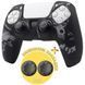 Качественный защитный силиконовый чехол BearWolf (Black/Grey) для геймпада Sony DualSense (PS5) + накладки на 1426 фото 1