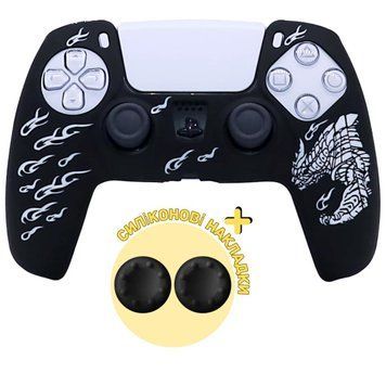 Качественный защитный силиконовый чехол Monster Hunter Rise для геймпада Sony DualSense PS5 + накладки на 1295 фото