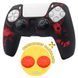 Якісний захисний силіконовий чохол BearWolf (Black/Red) для геймпаду Sony DualSense (PS5) + накладки на стіки 1425 фото 1