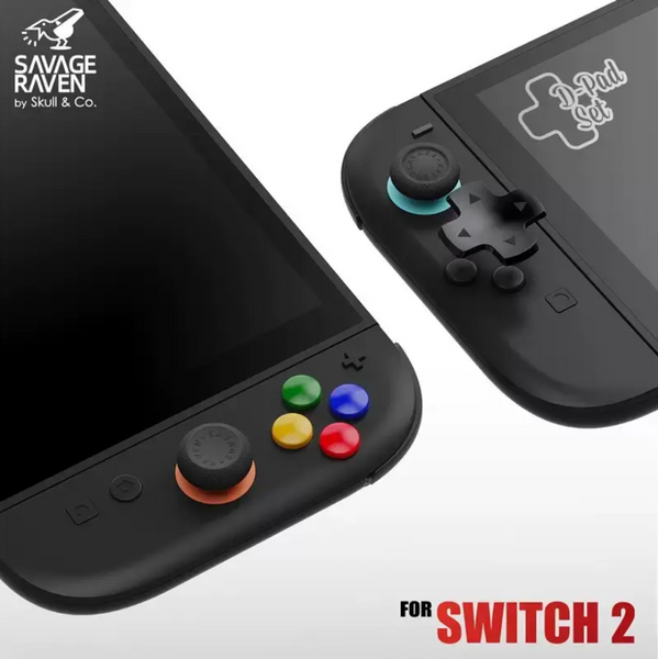 Накладки на стики Skull & Co. (Black) 6в1 для Nintendo Switch 2 1511 фото