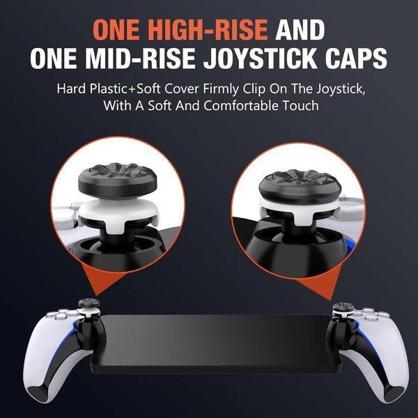 Накладки на стіки Extenders Thumb Grips (Black) для портативної приставки Sony PlayStation Portal 1099 фото