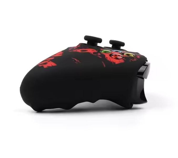 Качественный защитный силиконовый чехол BearWolf (Black/Red) для геймпада Xbox Series X|S + накладки на стики 1421 фото