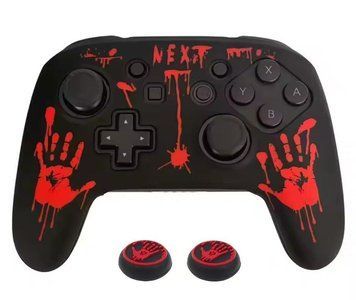 Якісний захисний силіконовий чохол Next для геймпаду Pro Controller Nintendo + накладки на стіки 1301 фото