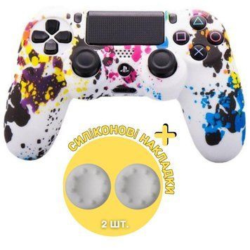 Защитный силиконовый чехол Colorful для геймпада Sony DualShock 4&trade; (PS4) + в подарок накладки на стики 1201 фото