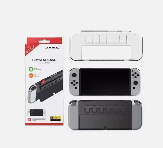 Накладка с карманами для 6 картриджей Dobe TNS-1141 (Прозрачная) для Nintendo Switch OLED 1151 фото