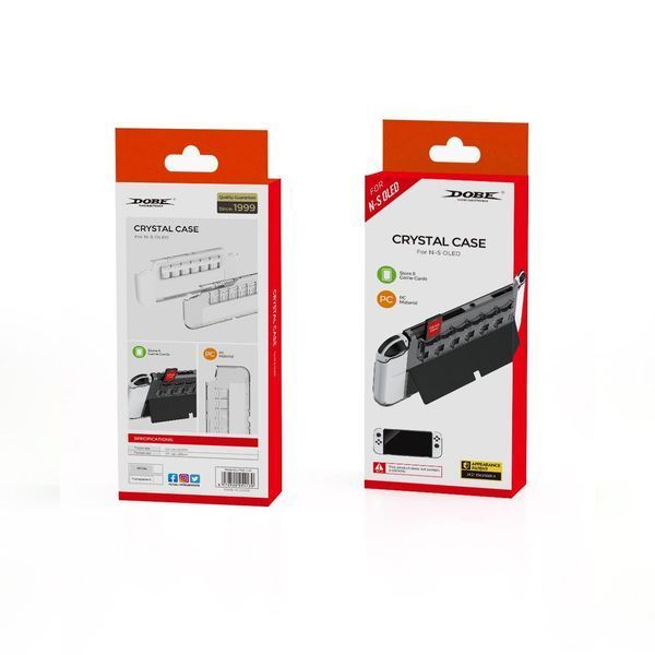 Накладка з кишенями для 6 картриджів Dobe TNS-1141 (Біла) для Nintendo Switch OLED 1152 фото