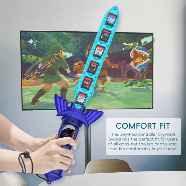 Держатель меч JYS Zelda Skyward Sword для Joy-Con и 6 картриджей Nintendo Switch 2 1516 фото