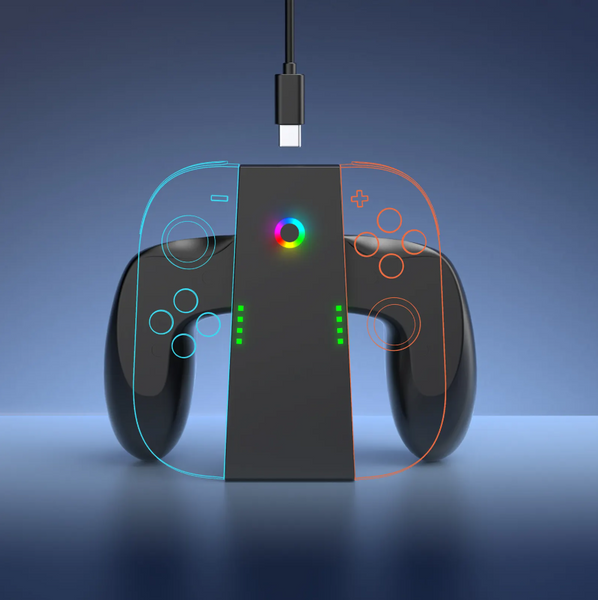 Держатель с зарядкой JYS Charging Grip для Joy-Con Nintendo Switch 2 с RGB 1515 фото