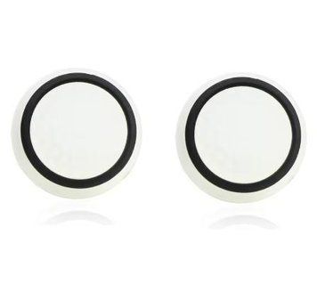Силіконові антиковзкі накладки на стіки Honson (White/Black) для геймпадів Sony DualShock PS4 / DualSense PS5 / Xbox Series / Xbox One / Pro Controller Nintendo (2шт.) 1022 фото