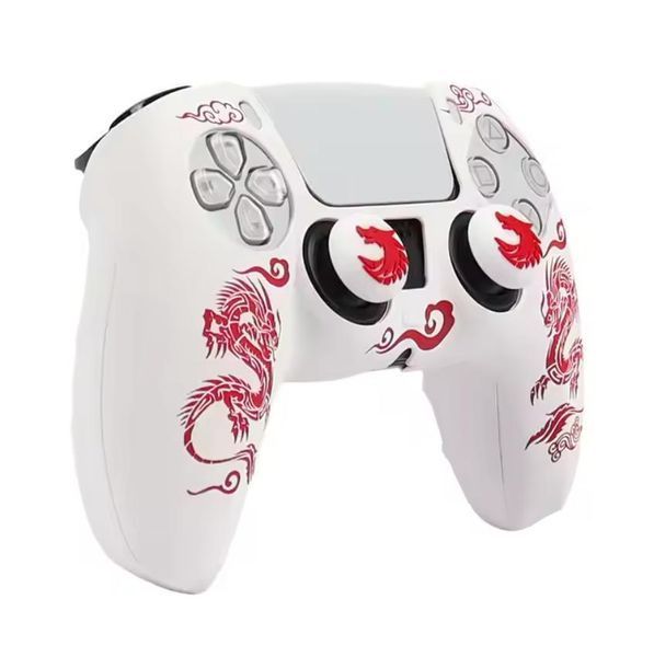 Якісний захисний силіконовий чохол Red Dragon для геймпаду Sony DualSense PS5 + накладки на стіки 1291 фото