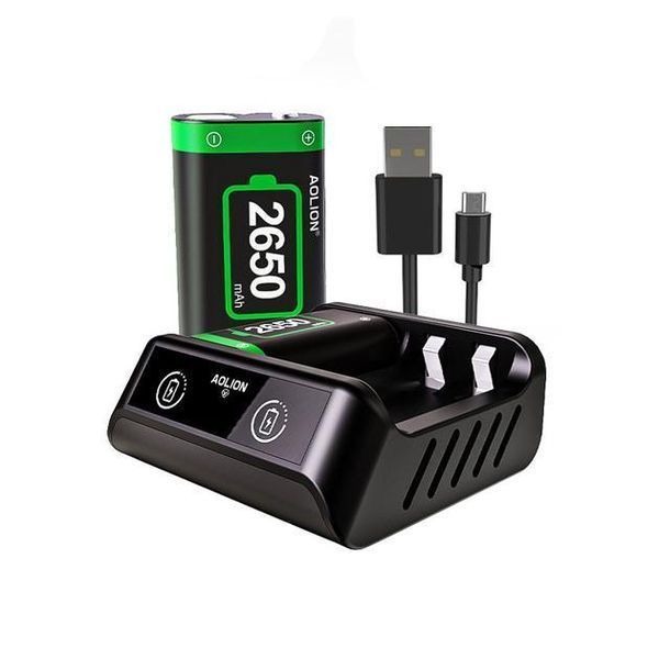 2 аккумулятора (2650 mAh) + зарядная станция Aolion AL-XB2010 для геймпадов Microsoft Xbox Series S|X / One с 1154 фото