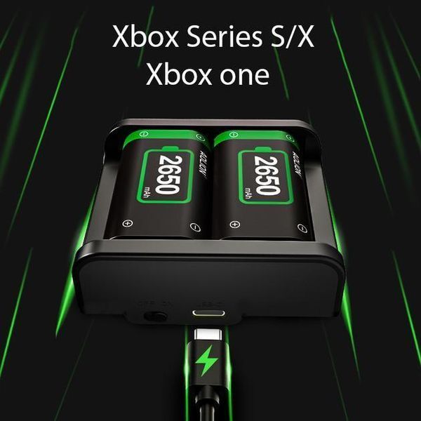 2 аккумулятора (2650 mAh) + зарядная станция Aolion AL-XB2010 для геймпадов Microsoft Xbox Series S|X / One с 1154 фото