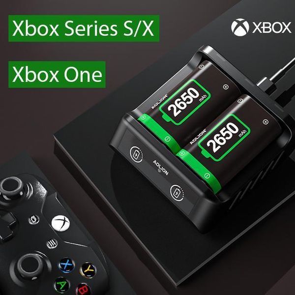 2 аккумулятора (2650 mAh) + зарядная станция Aolion AL-XB2010 для геймпадов Microsoft Xbox Series S|X / One с 1154 фото