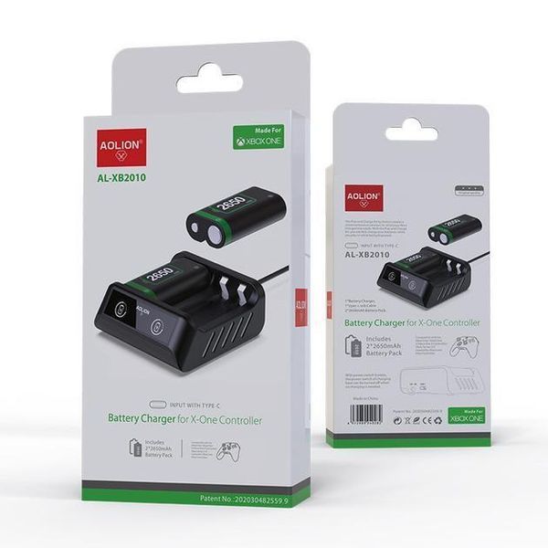 2 аккумулятора (2650 mAh) + зарядная станция Aolion AL-XB2010 для геймпадов Microsoft Xbox Series S|X / One с 1154 фото