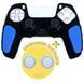 Якісний захисний силіконовий чохол Rubber Protective (Black/White) для геймпада DualSense Sony PlayStation 5 (PS5) + накладки на 1204 фото
