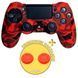 Захисний силіконовий чохол Red Camouflage для геймпаду Sony DualShock 4 (PS4) + в подарунок накладки на стіки 0499 фото 1