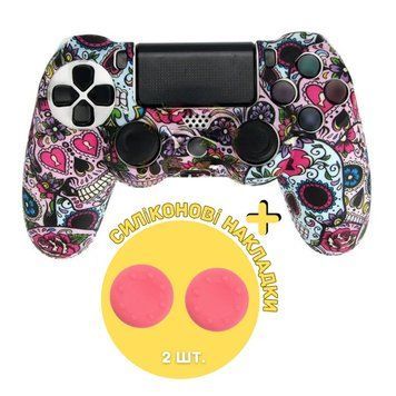 Захисний силіконовий чохол для геймпаду Sony DualShock 4&trade; (PS4) type 20 + в подарунок накладки на стіки 0754 фото