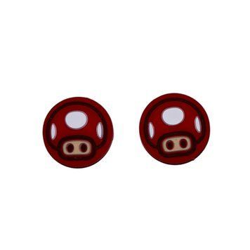 Силіконові накладки на стіки Red Mushrooms для Nintendo Switch (2шт.) 0668 фото